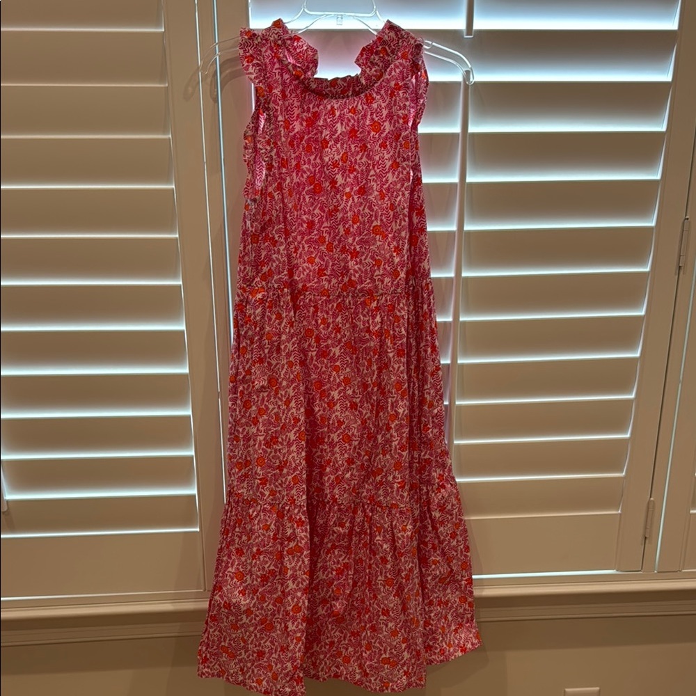J. Crew Floral Pink and Orange  Maxi Dress